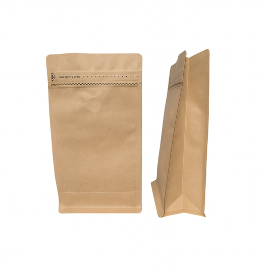 Bolsa para Café de Especialidad 500g: Kraft 250ud Base plana