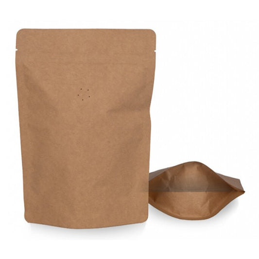 Bolsas para café: Papel Kraft 250g Doy Pack- Con Aluminio 250ud
