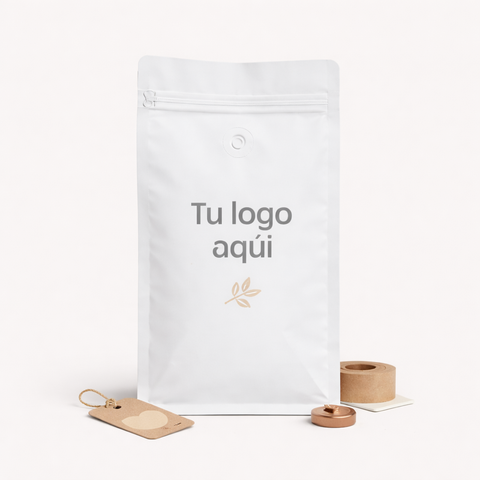 Bolsa de café personalizada con logo