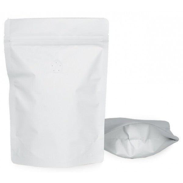 Bolsa de cafe doy pack blanco 250 gramos 