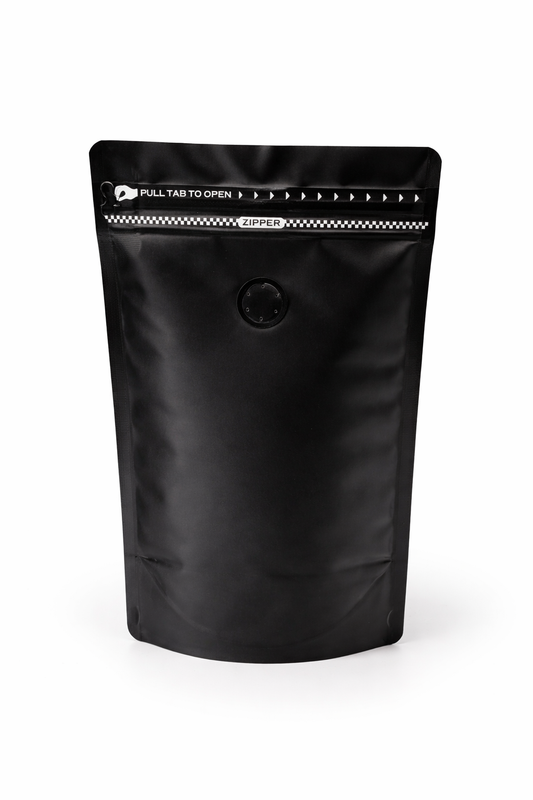 Bolsas para café: Negro Mate 250g Doy Pack - Con Aluminio 250ud