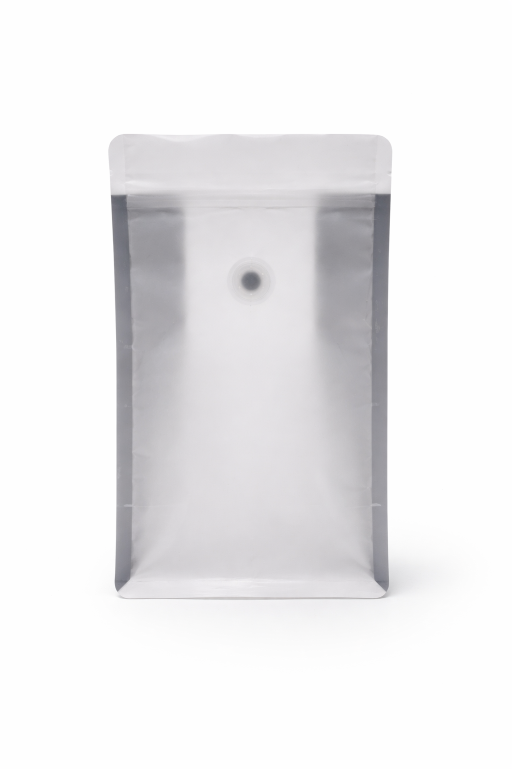 Bolsa para Café de especialidad 250g: Blanca con franja Gris 250ud Base plana Reciclable