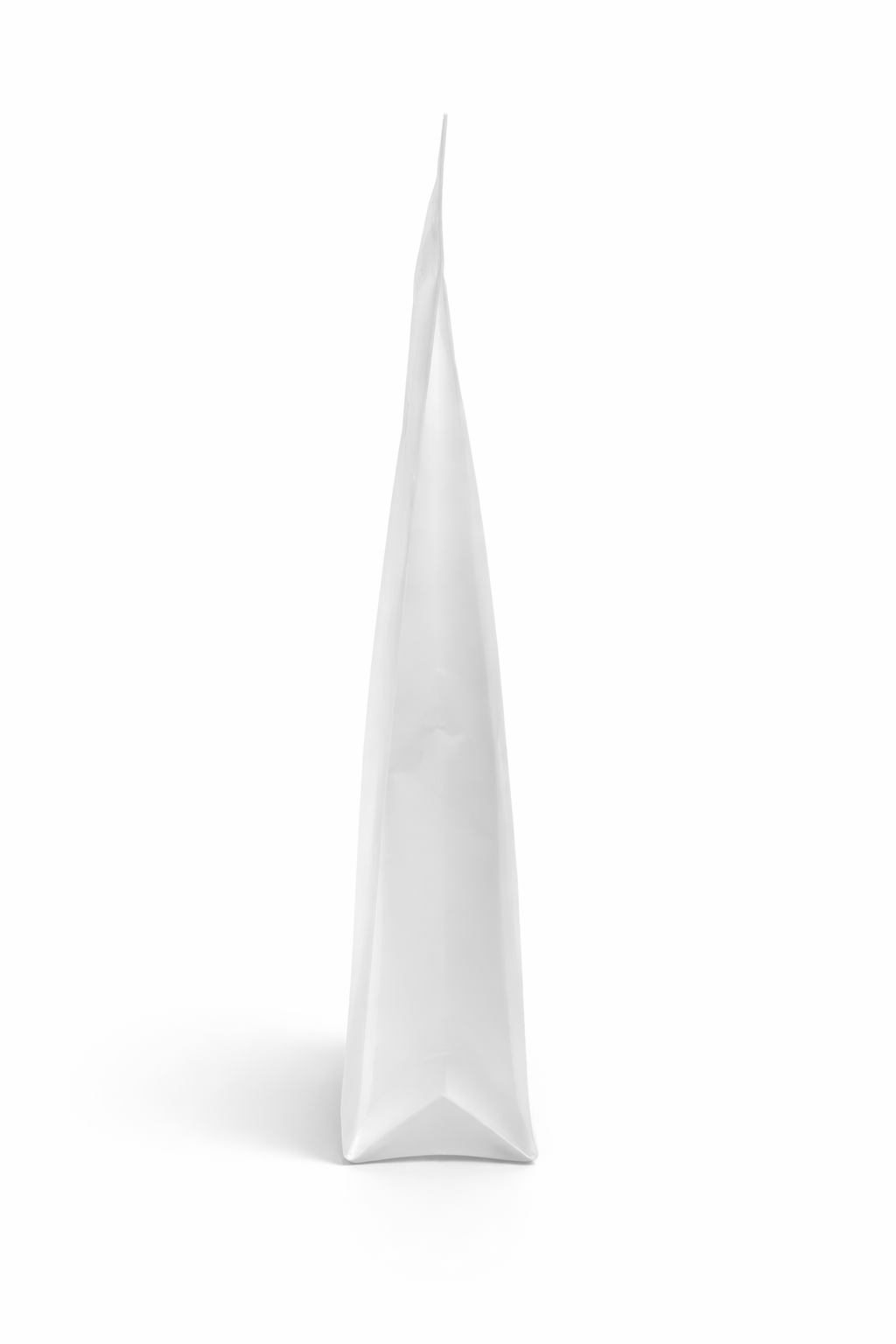 Lateral de bolsa reciclable blanco para cafe de especialidad.