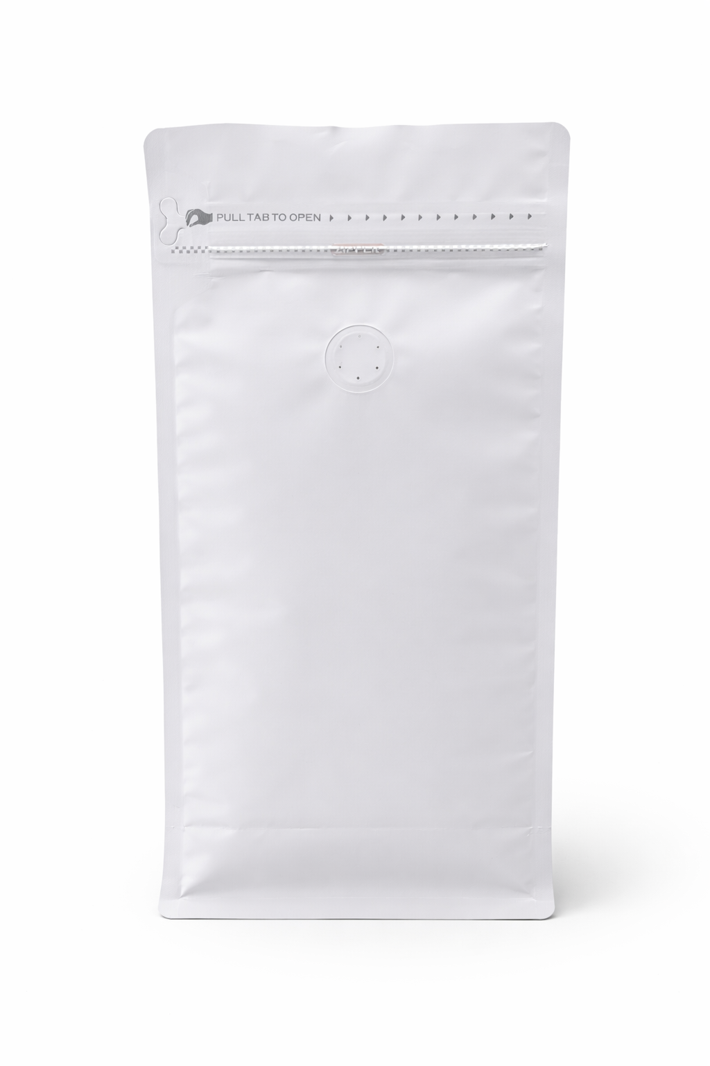 Bolsa para café: blanco 1KG base plana - Con Aluminio 250ud