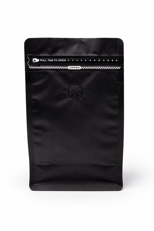 Bolsas para café: Negro Mate 250g con Base Plana - Con Aluminio 250ud