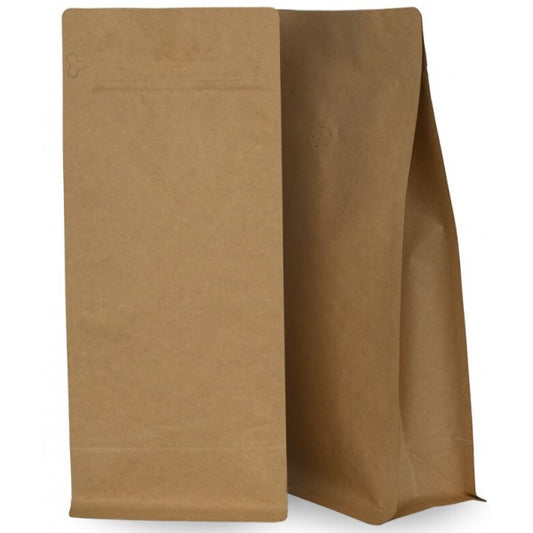 Bolsas para café: Papel Kraft 1KG Base Plana - Con Aluminio 250ud