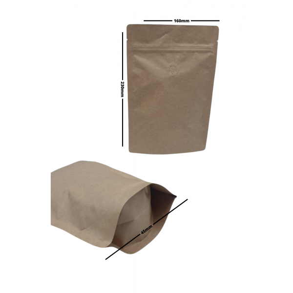 Coffee bags: Kraft paper 250g Doy Pack- With Aluminum 250 units 